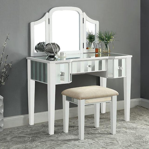 Cyndi White Vanity w/ Stool image