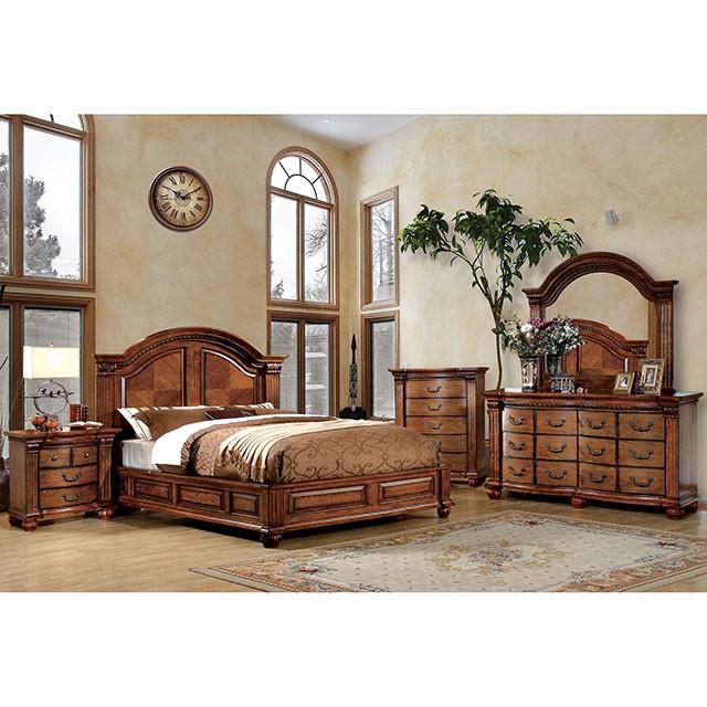 Bellagrand Antique Tobacco Oak E.King Bed