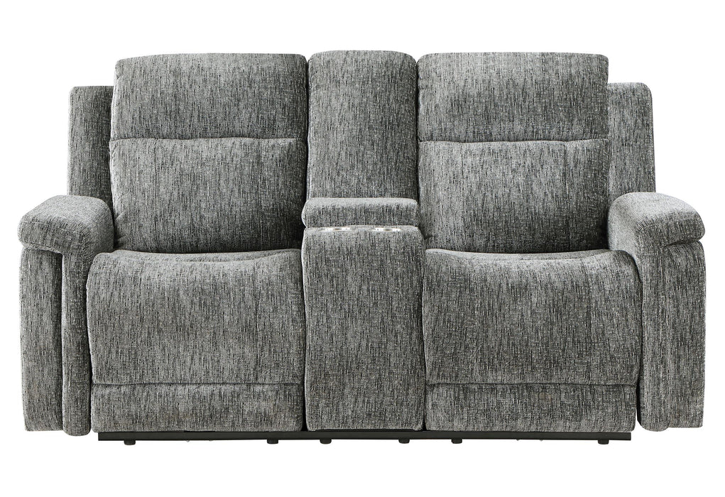 U1797 DARK GREY POWER CONSOLE RECLINING LOVESEAT image