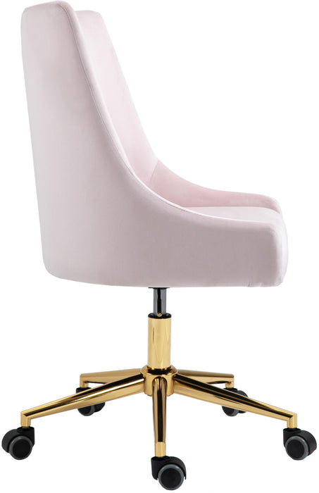 Karina Pink Velvet Office Chair