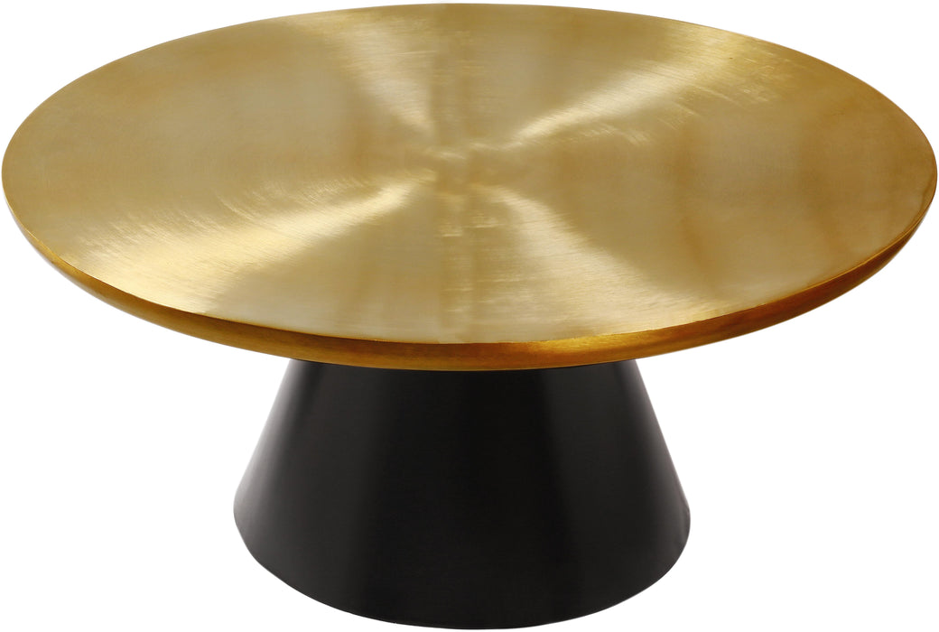 Martini Brushed Gold/Matte Black Coffee Table