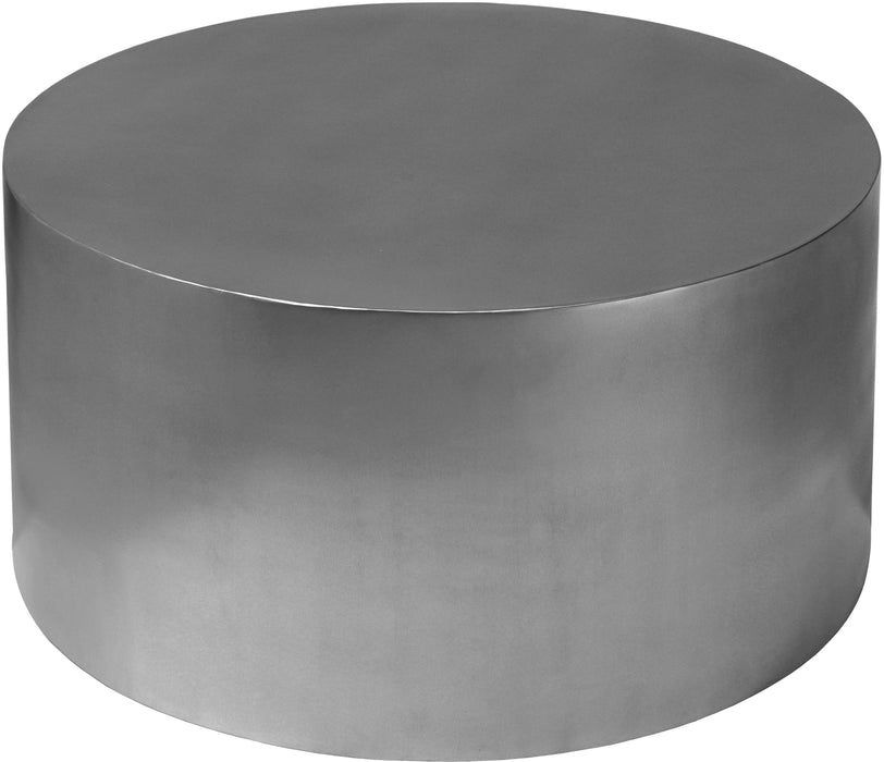 Cylinder Brushed Chrome Coffee Table