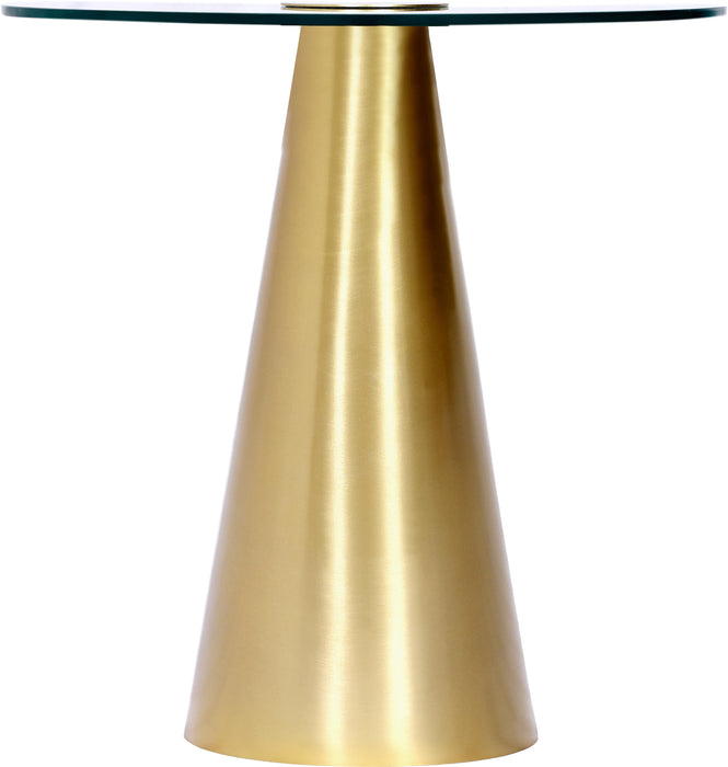 Glassimo Brushed Gold End Table