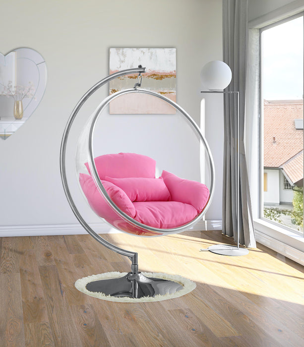 Luna Pink Durable Fabric Acrylic Swing Chair