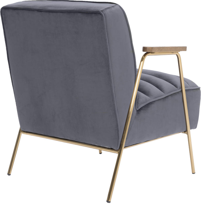 Woodford Grey Velvet Accent Chair