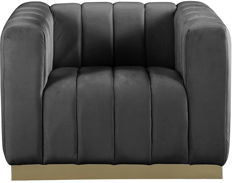Marlon Grey Velvet Chair
