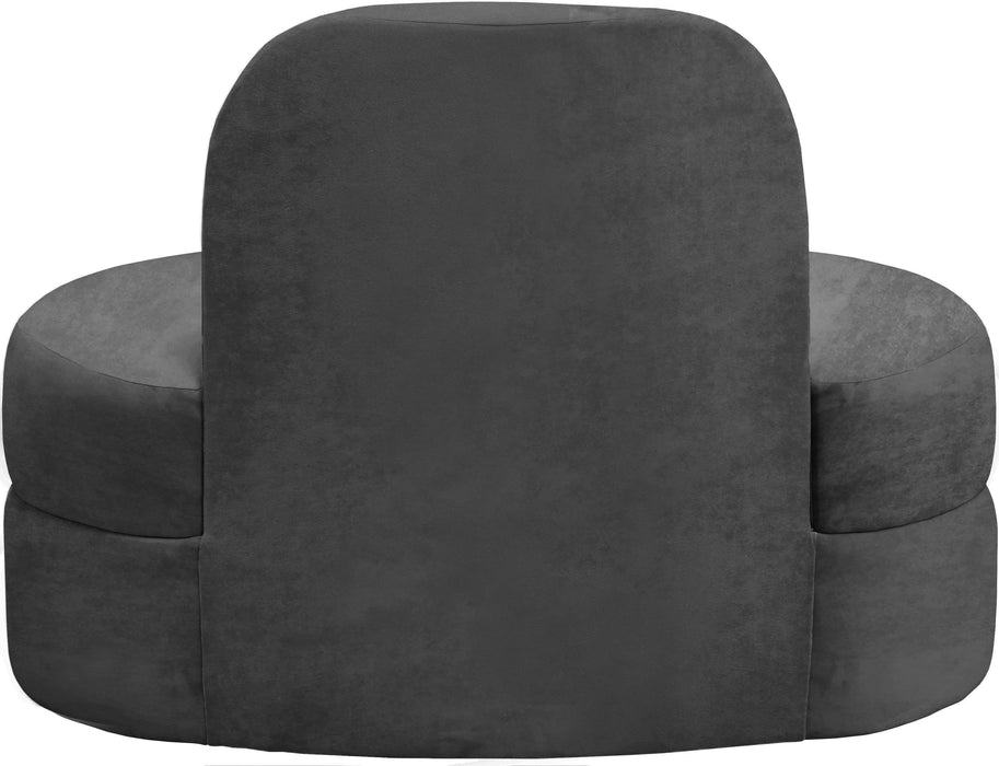 Mitzy Grey Velvet Chair