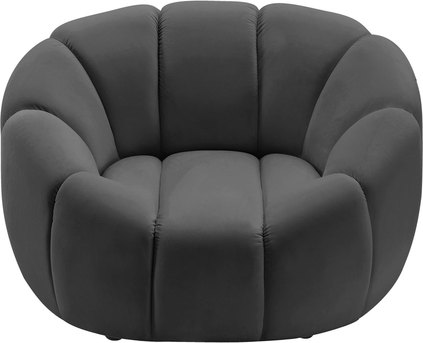 Elijah Grey Velvet Chair
