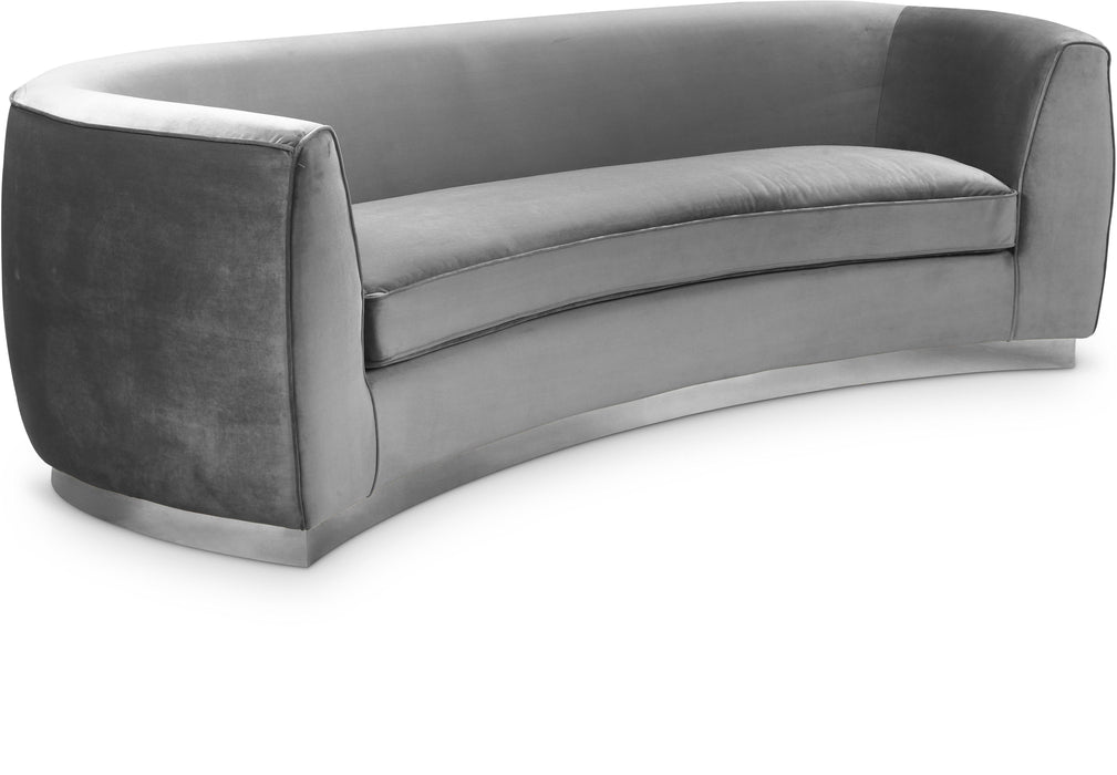 Julian Grey Velvet Sofa