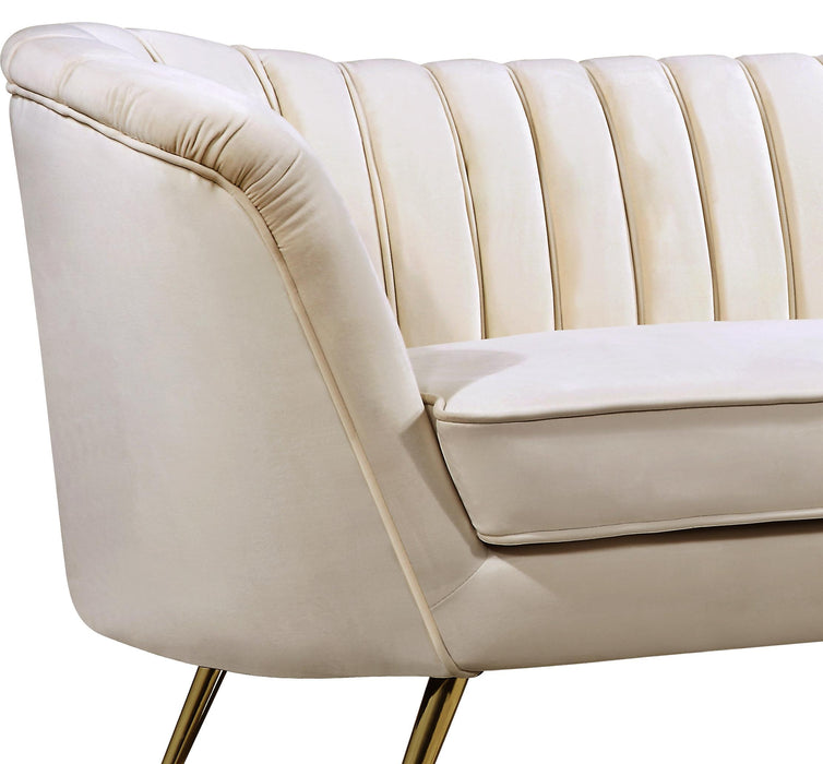 Margo Cream Velvet Sofa