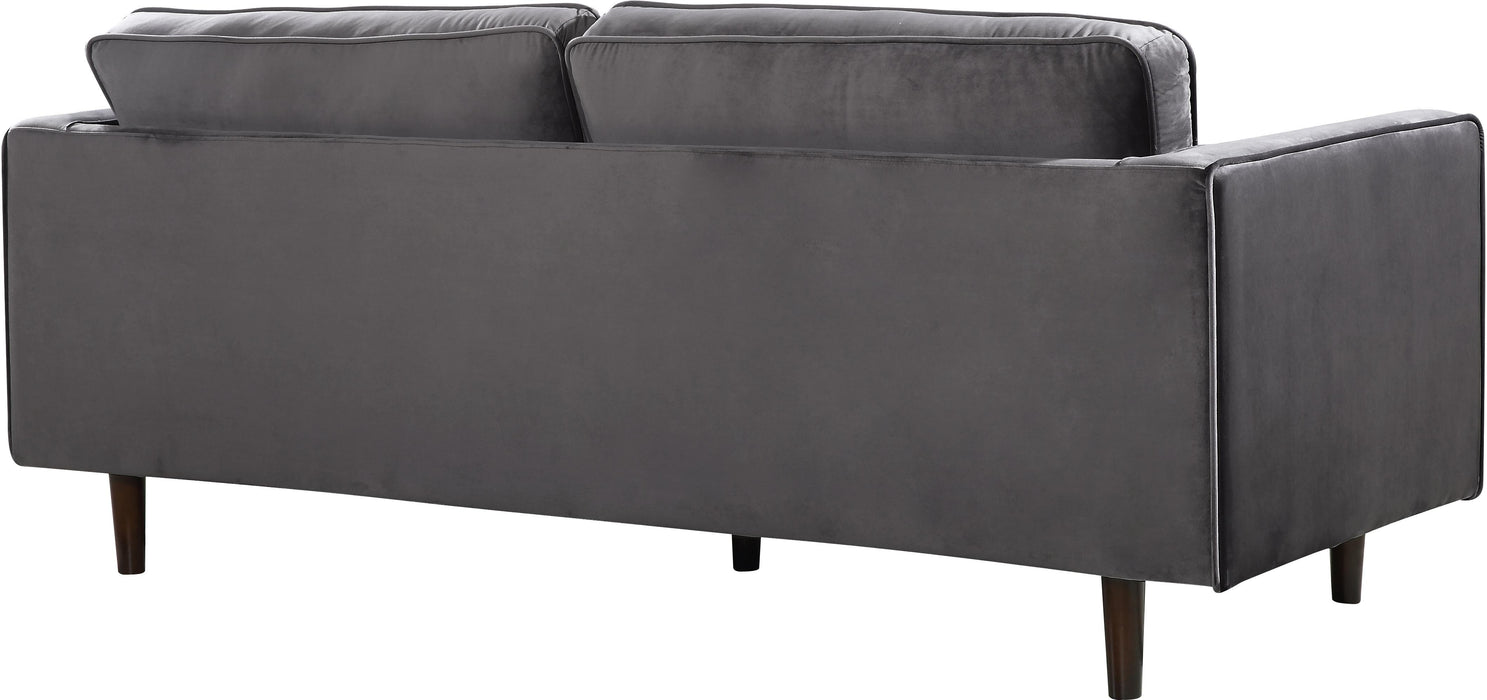 Emily Grey Velvet Sofa