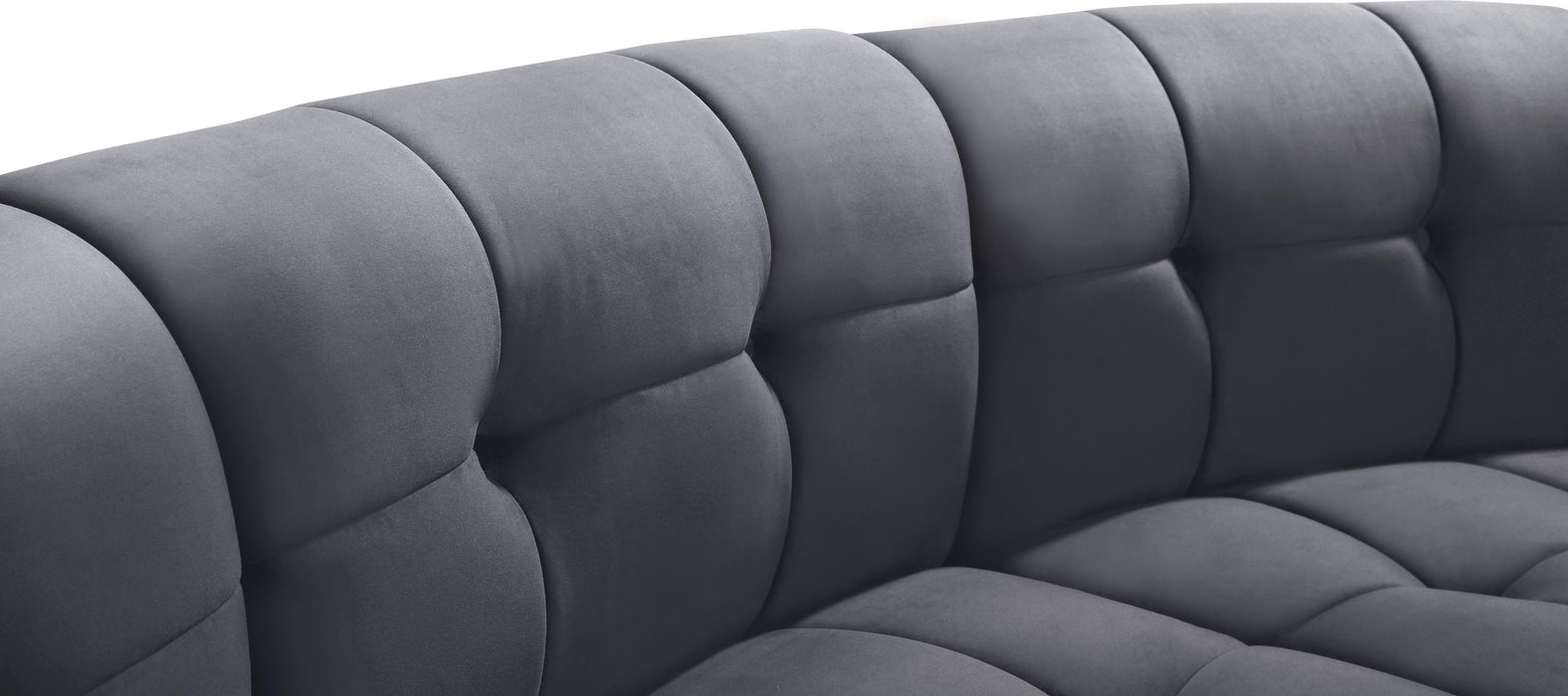 Limitless Grey Velvet 13pc. Modular Sectional