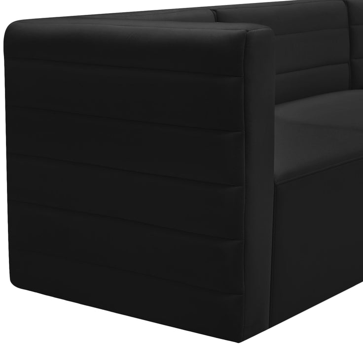 Quincy Black Velvet Modular Corner Chair