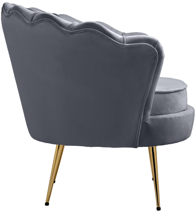 Gardenia Grey Velvet Chair