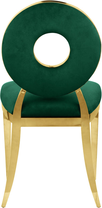 Carousel Green Velvet Dining Chair