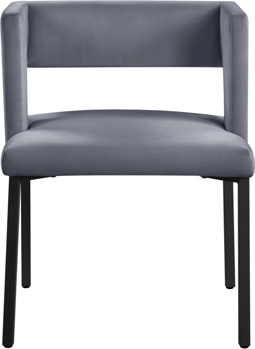 Caleb Grey Velvet Dining Chair