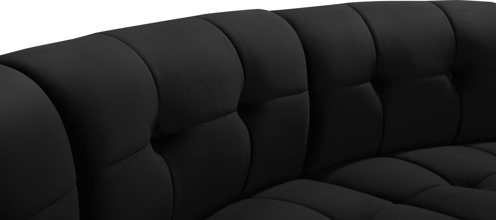 Limitless Black Velvet 15pc. Modular Sectional