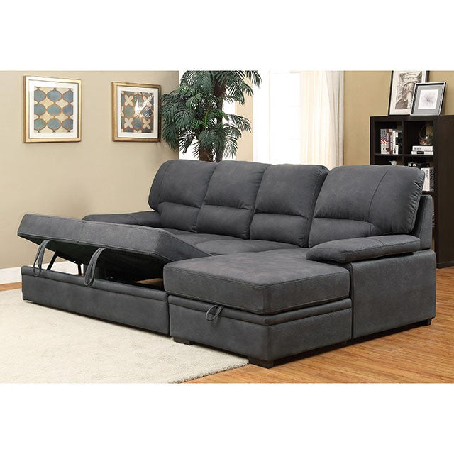 ALCESTER Graphite Sectional w/ Sleeper, Graphite