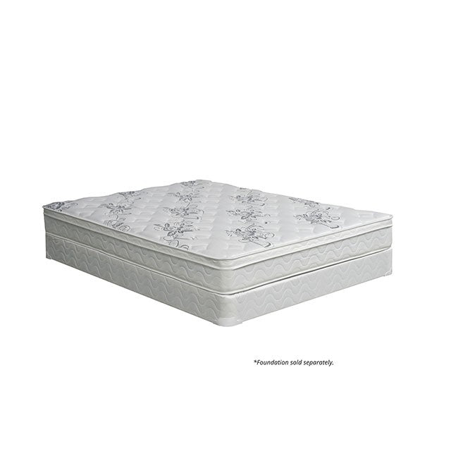 JALEN White 9" Euro Top Mattress, E.King