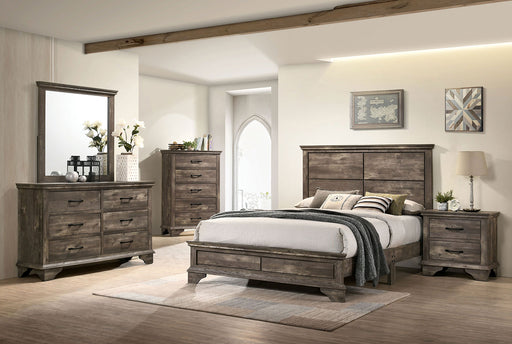FORTWORTH Queen Bed + 1NS + Dresser + Mirror image