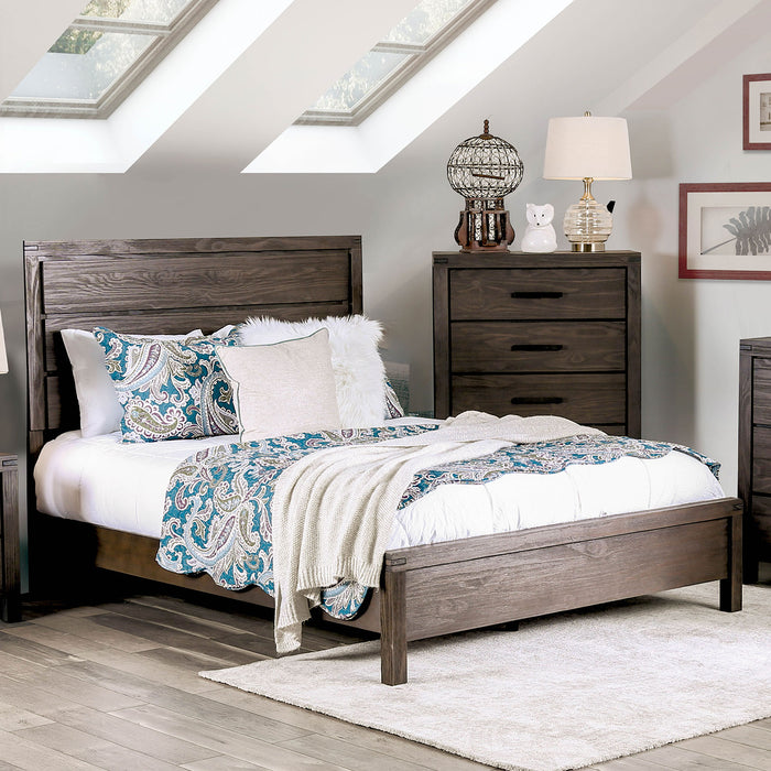 Rexburg Wire-Brushed Rustic Brown Full Bed image
