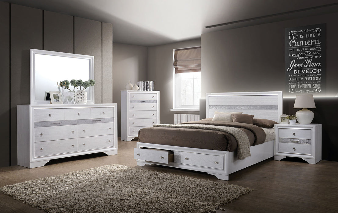 Chrissy White 5 Pc. Queen Bedroom Set w/ 2NS image