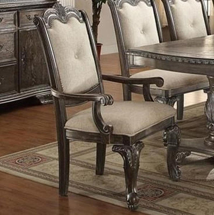 Crown Mark Kiera Arm Chair (Set of 2) in Grey 2151A-GY image
