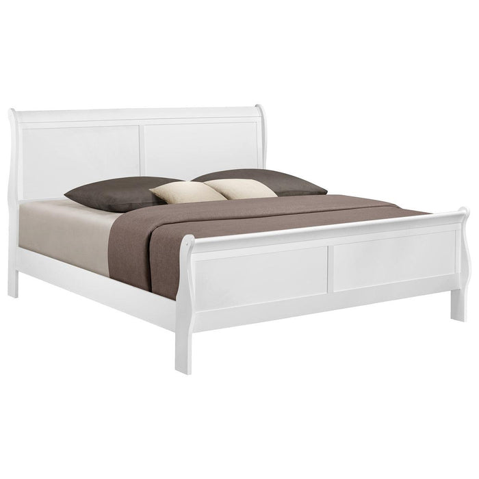 Crown Mark Louis Philip Twin Sleigh Bed in White image