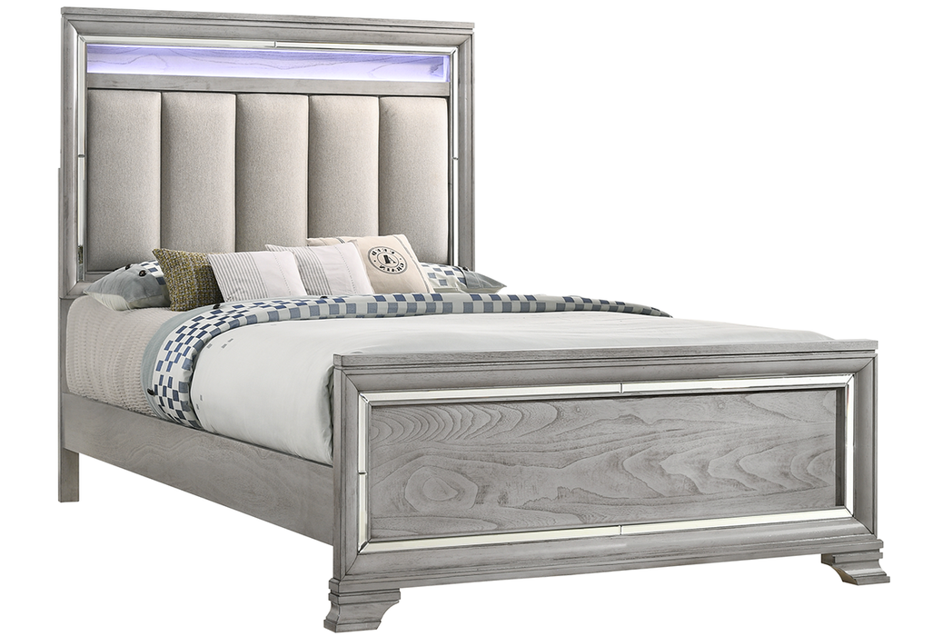 Crown Mark Vail Queen Panel Bed in Grey B7200-Q image