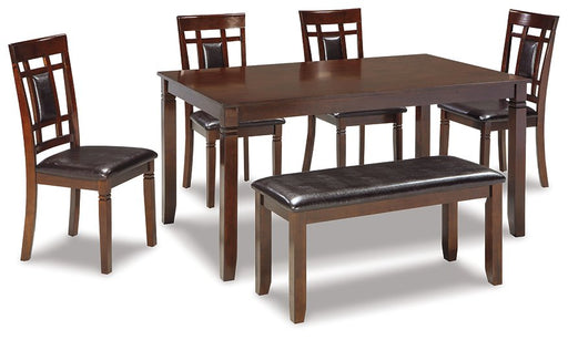 Bennox Dining Table and Chairs with Bench (Set of 6) image