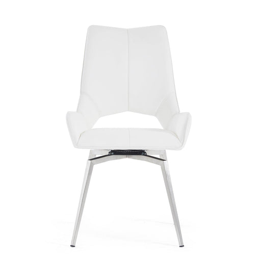 White Swivel Dining Chairs image