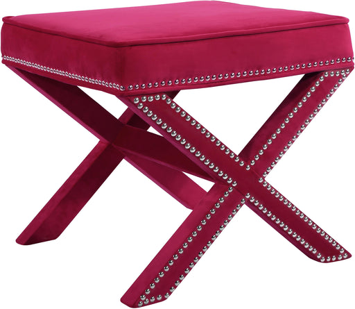 Nixon Pink Velvet Ottoman/Bench image