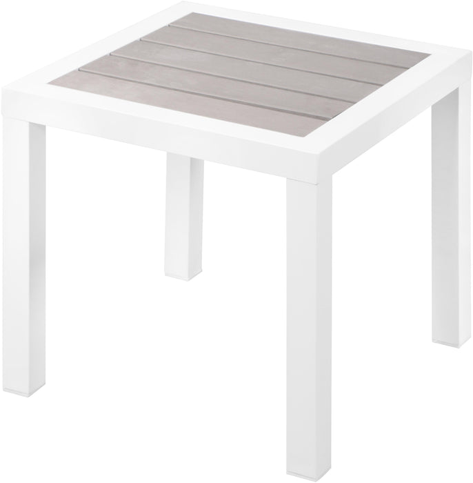 Nizuc Grey manufactured wood Outdoor Patio Aluminum End Table image