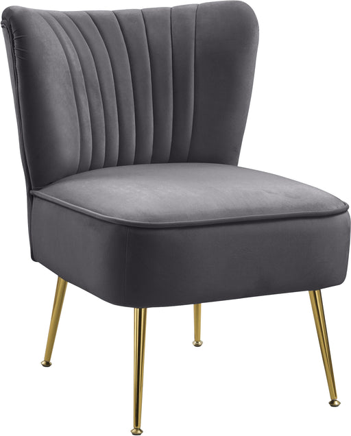 Tess Grey Velvet Accent Chair image