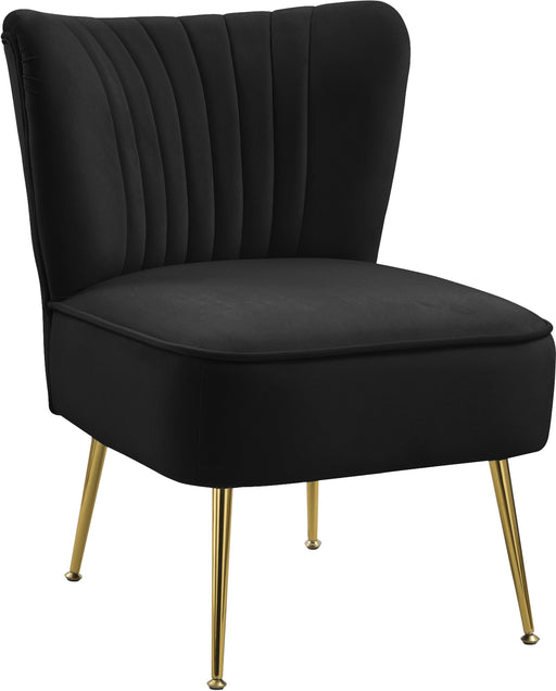 Tess Black Velvet Accent Chair image