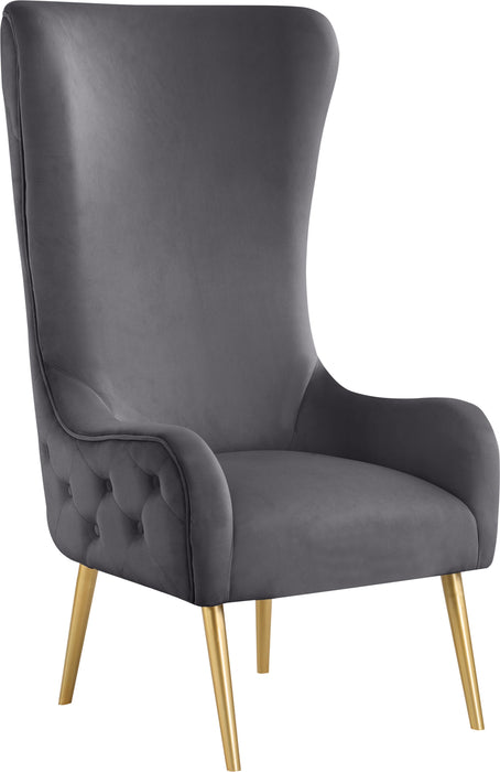 Alexander Grey Velvet Accent Chair image