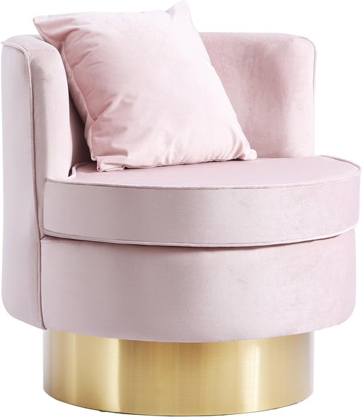 Kendra Pink Velvet Accent Chair image