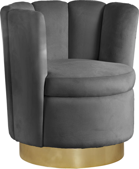 Lily Grey Velvet Accent Chair image