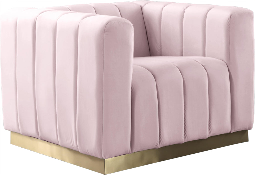 Marlon Pink Velvet Chair image