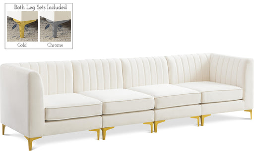 Alina Cream Velvet Modular Sofa image