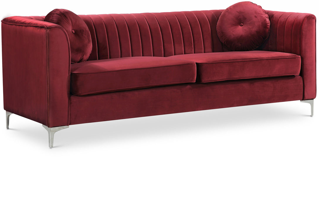 Isabelle Burgundy Velvet Sofa image