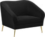 Hermosa Black Velvet Chair image