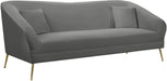Hermosa Grey Velvet Sofa image
