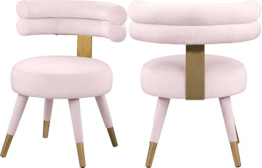 Fitzroy Pink Velvet Dining Chair image