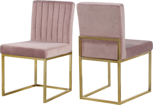 Giselle Pink Velvet Dining Chair image