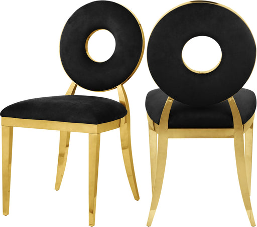 Carousel Black Velvet Dining Chair image