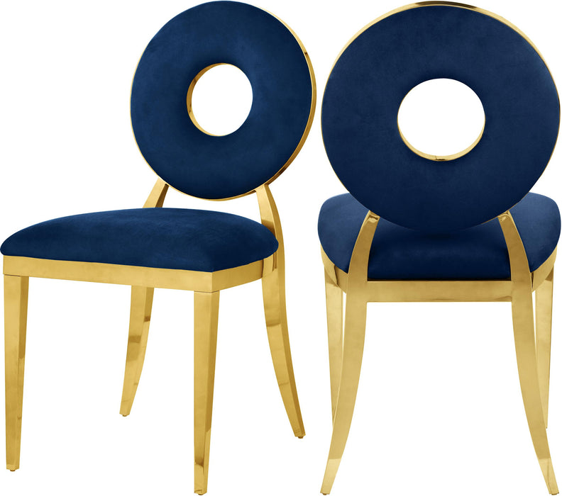 Carousel Navy Velvet Dining Chair image