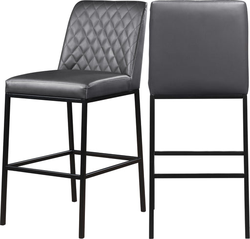 Bryce Grey Faux Leather Stool image