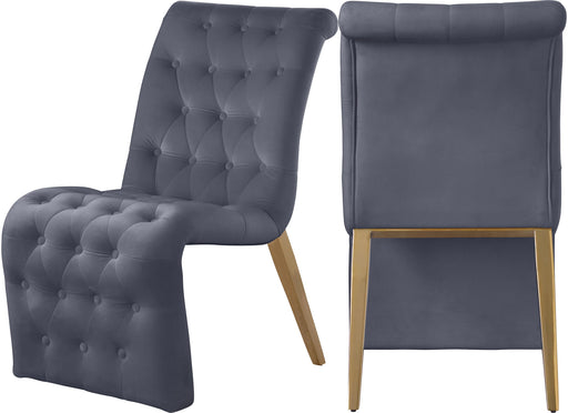 Curve Grey Velvet Dining Chair image