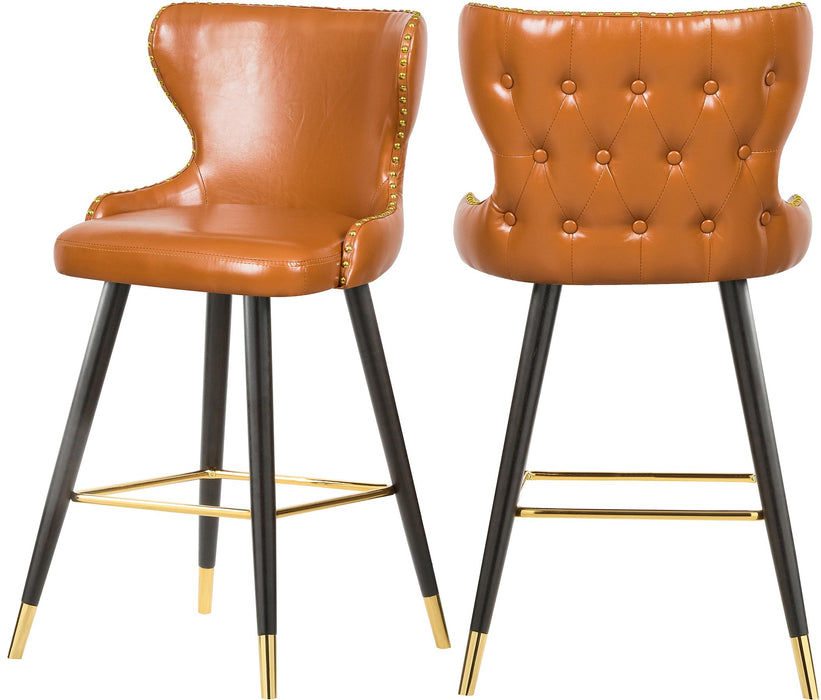 Hendrix Cognac Faux Leather Counter/Bar Stool image